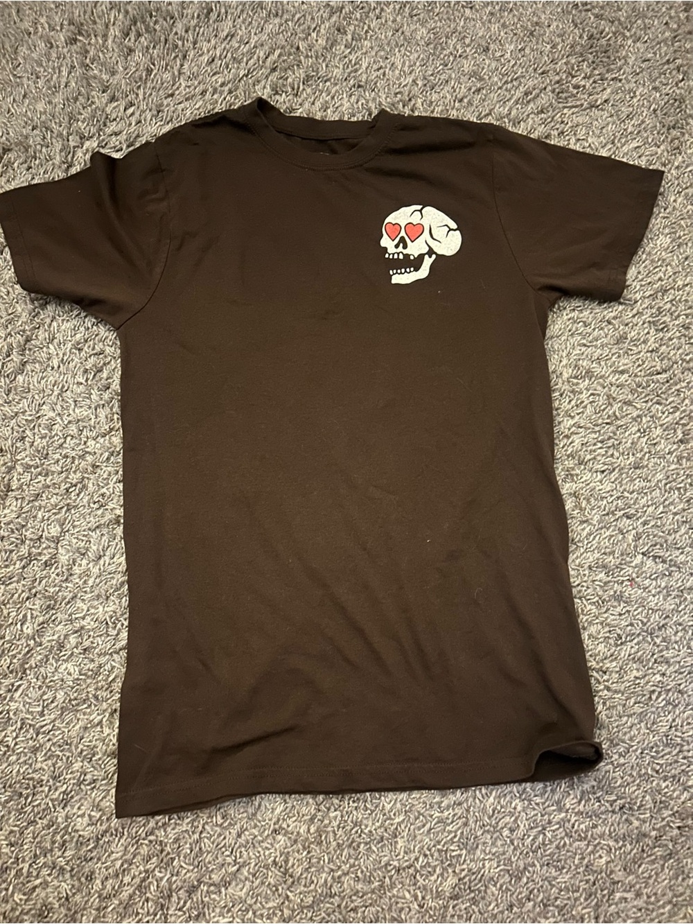 Black Skull Graphic Crewneck T-Shirt